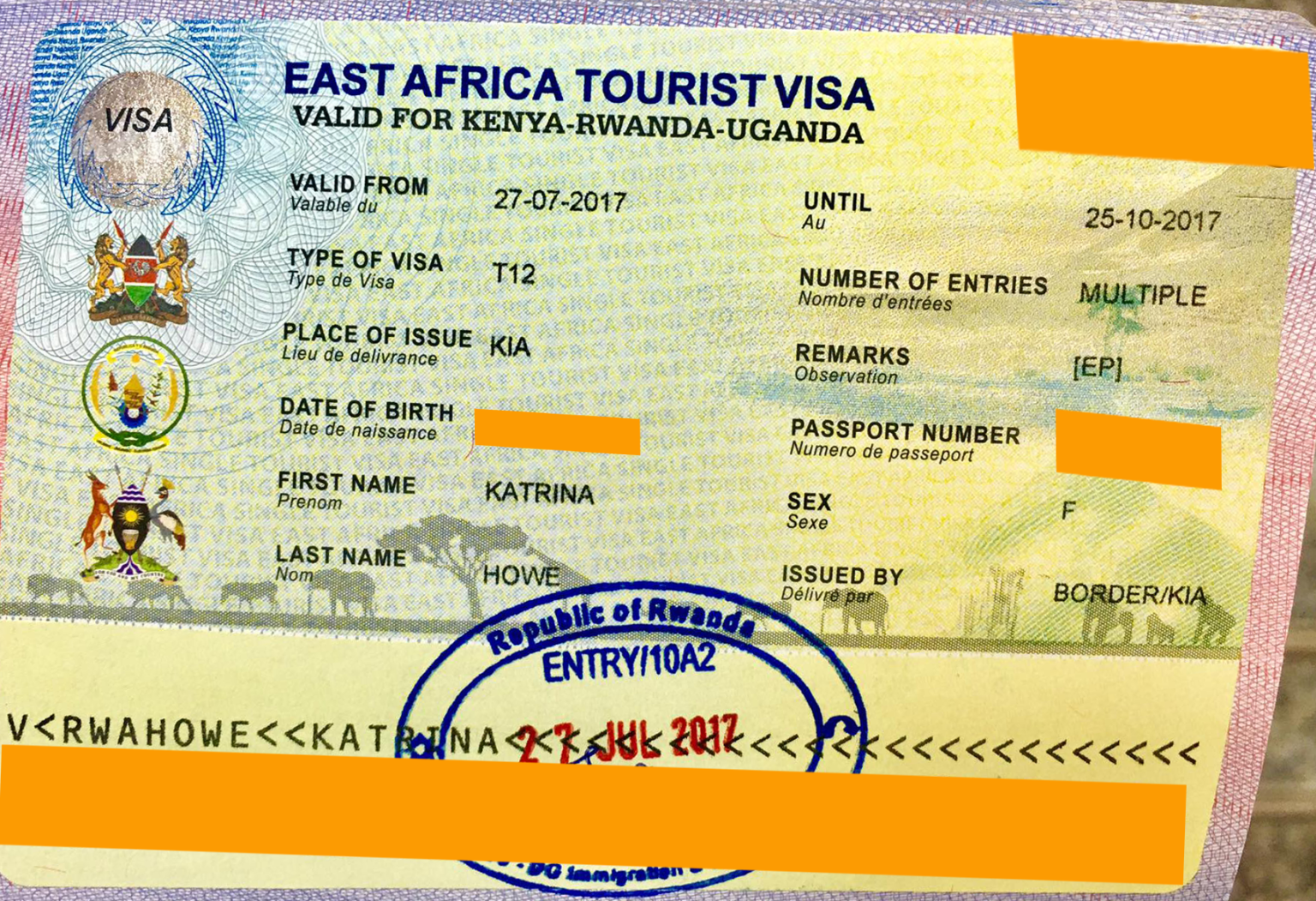 Tourist visa. Виза. Восточно Африканская виза. Виза в Танзанию. Кения виза.